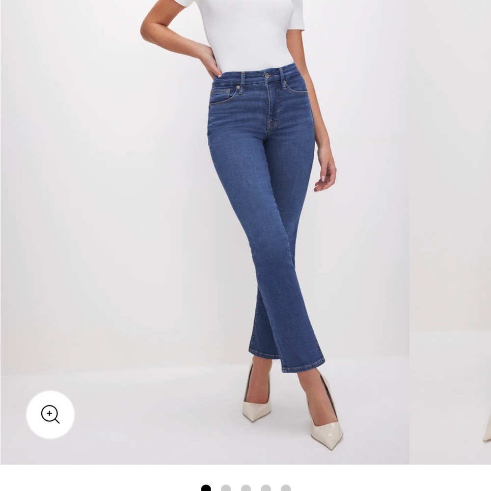 Good American- Good Legs Straight pull on Jeans indigo